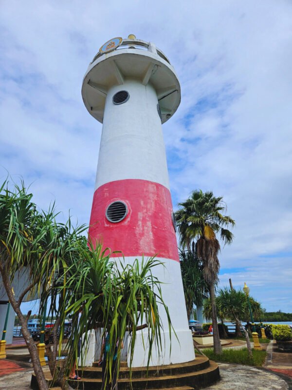 Red and white lighthouse