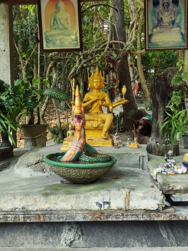 Golden statue in the Buddhist temple on Koh Lipe