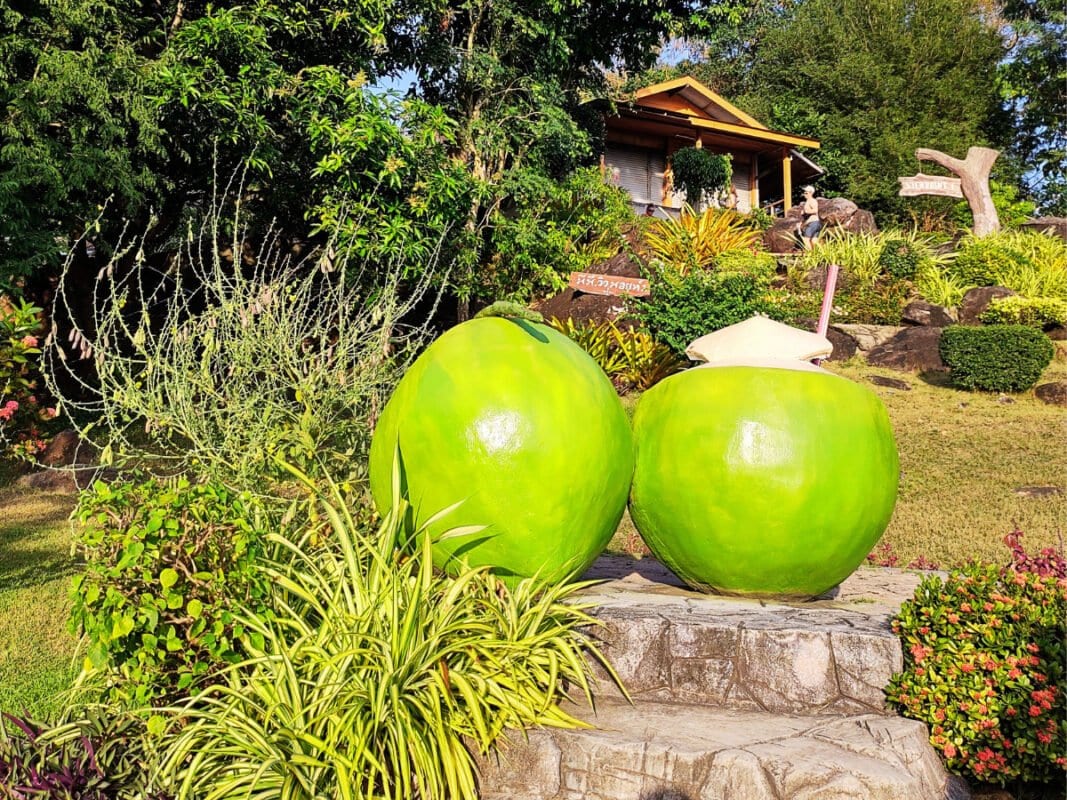 Coconut sculptures at the Koh Phi Phi viewpoint