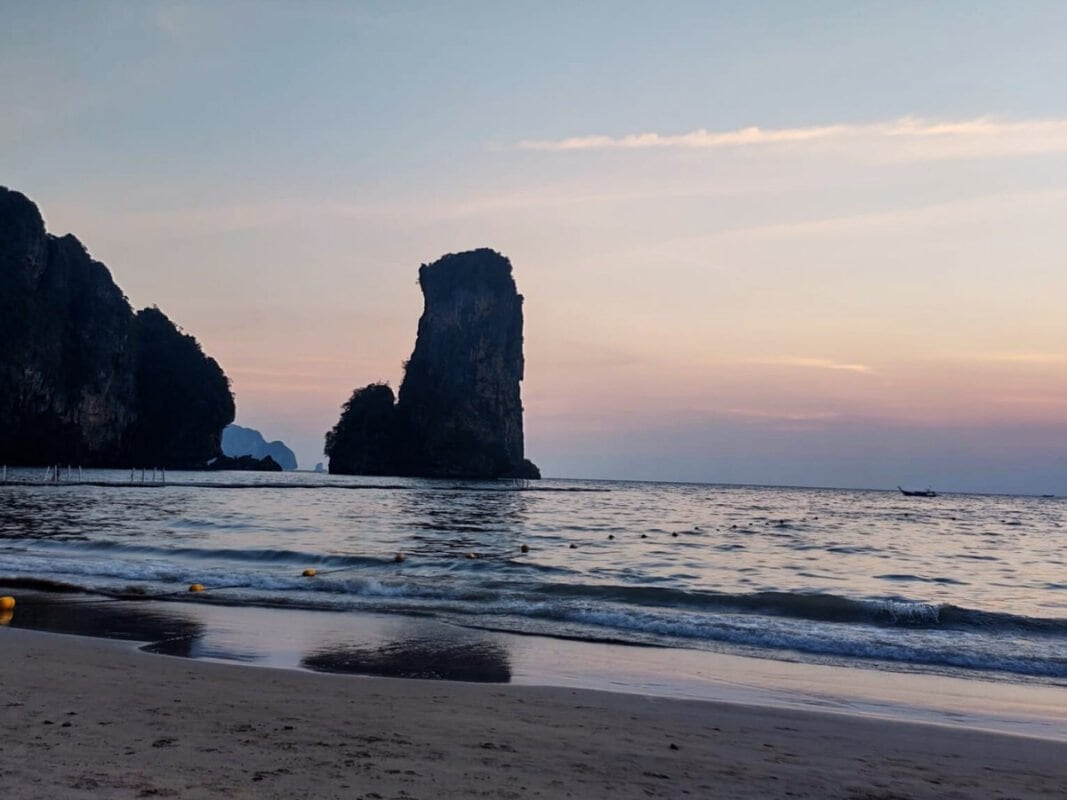 Ao Nang, Pai Plong beach and limestone cliffs, Thailand