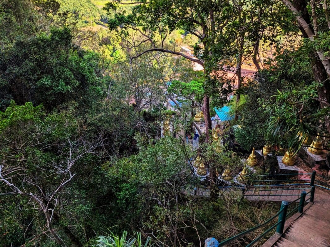 Stairs leading to the Tiger Cave temple near Krabi town