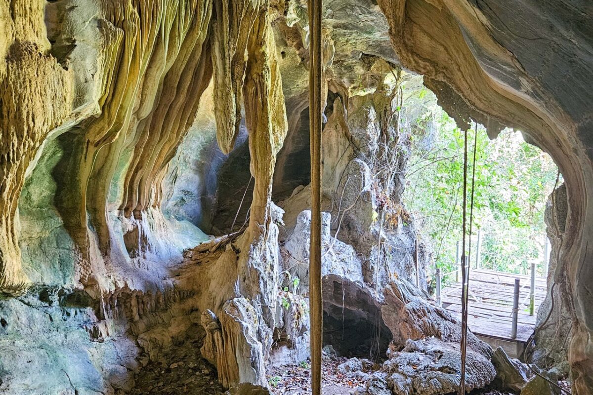 Inside Gua Wang Buluh cave on Pulau Tuba island Langkawi