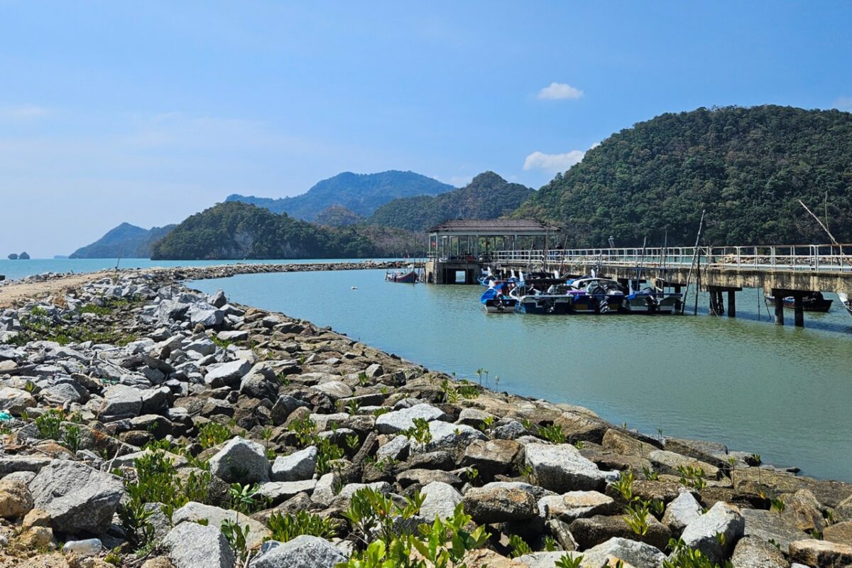 Fisherman boats at Jeti Teluk Puyoh on Pulau Tuba island Langkawi