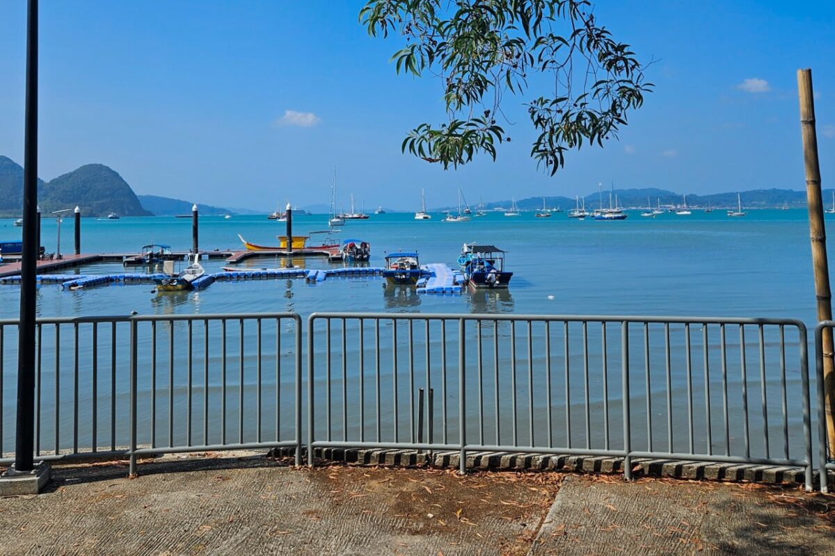 Boats and harbor view near Kuah Jetty Langkawi