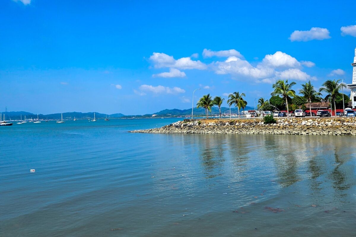 Boats and harbor view near Kuah Jetty Langkawi