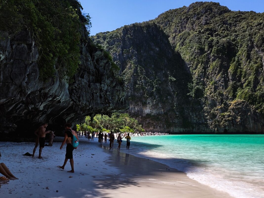 maya bay beach on koh phi phi island in southern thailand