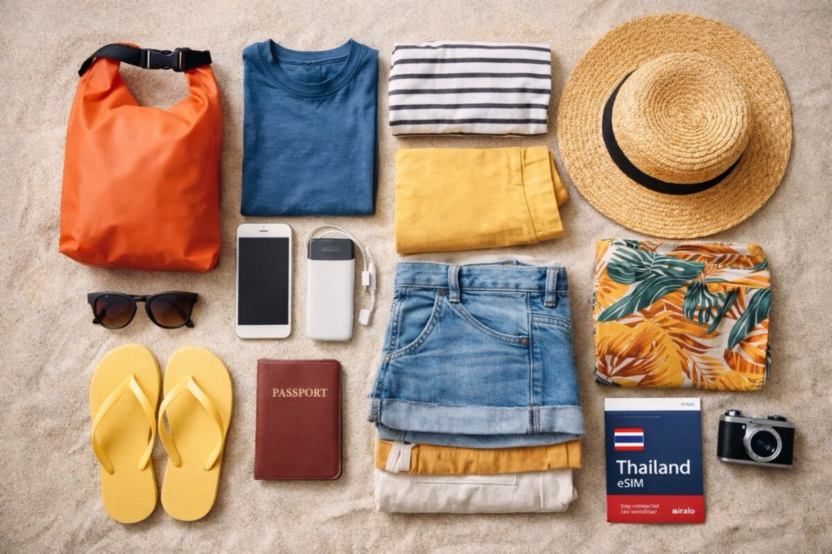 packing list Thailand essential items island hopping what to pack Thailand