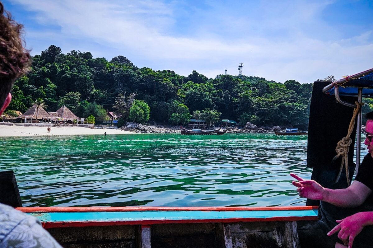 Arriving by boat to Pattaya Beach Koh Lipe Thailand