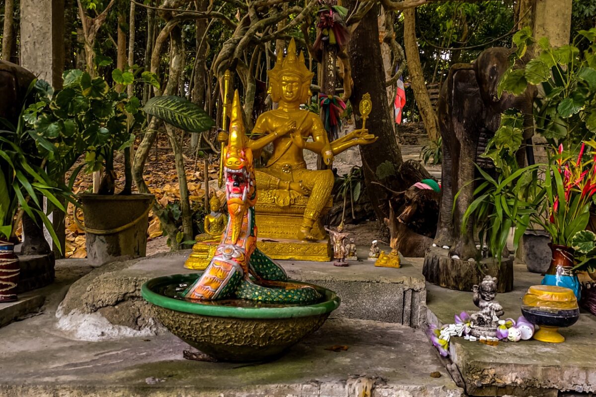 Small shrine in the jungle along hiking trails in Koh Lipe