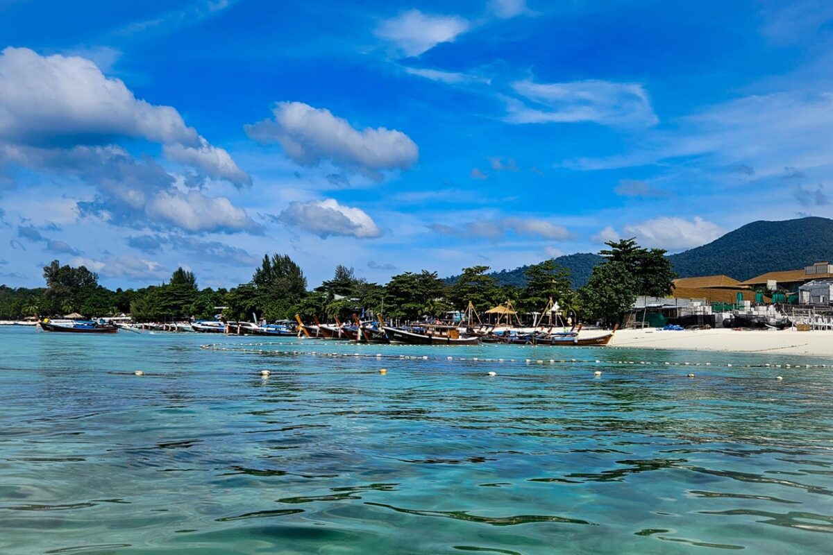 View from the water at Pattaya Beach Koh Lipe Thailand