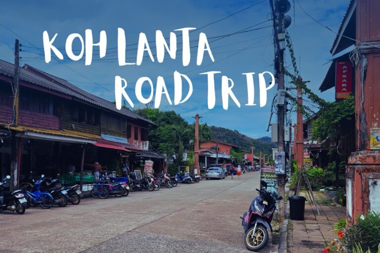 Koh Lanta Road Trip Thailand, street of old town with scooters parked