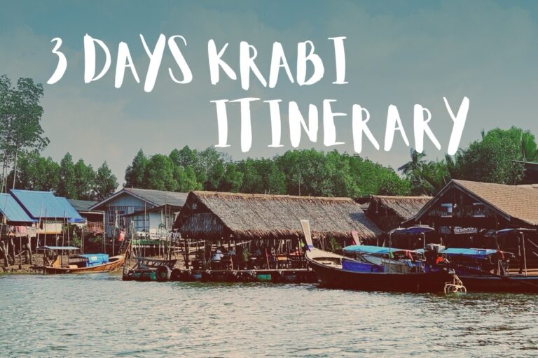 3 days in Krabi itinerary, river and traditional house in the fishing village near Krabi town